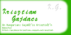 krisztian gajdacs business card